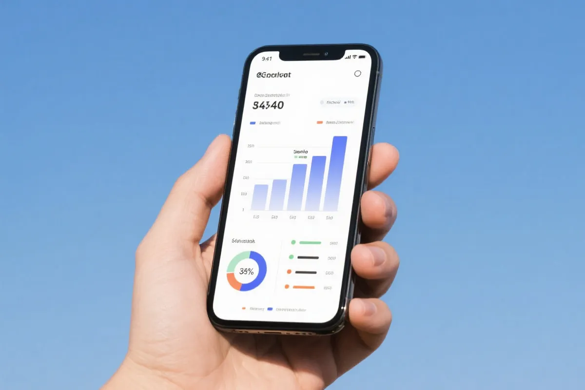 移动端数据界面示意